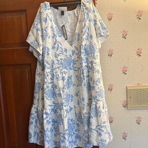 Universal Thread Blue and White Floral Mini Dress